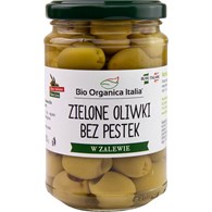 OLIWKI ZIELONE BEZ PESTEK W ZALEWIE BIO 280 g (150 g) (SŁOIK) - BIO ORGANICA ITALIA