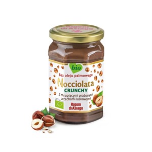 KREM Z ORZECHÓW LASKOWYCH I KAKAO CRUNCHY BEZGLUTENOWY BIO 250 g - RIGONI DI ASIAGO (NOCCIOLATA)