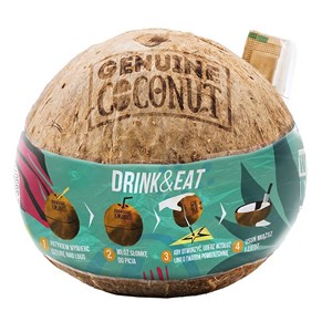 KOKOS BIO ZE SŁOMKĄ (około 0,75 kg) - GENUINE COCONUT