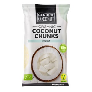 KOKOS KAWAŁKI ŚWIEŻE BEZGLUTENOWE BIO 30 g - GENUINE COCONUT