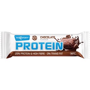 BATON PROTEINOWY WPC O SMAKU CZEKOLADOWYM W POLEWIE KAKAOWEJ BEZGLUTENOWY 60 g - MAXSPORT