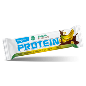 BATON PROTEINOWY BANANOWY W CZEKOLADZIE MLECZNEJ BEZGLUTENOWY 50 g - MAXSPORT