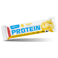 BATON PROTEINOWY O SMAKU WANILIOWYM W POLEWIE BIAŁEJ BEZGLUTENOWY 50 g - MAXSPORT