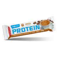 BATON PROTEINOWY O SMAKU KAWOWYM W CZEKOLADZIE MLECZNEJ BEZGLUTENOWY 50 g - MAXSPORT
