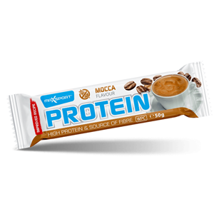 BATON PROTEINOWY O SMAKU KAWOWYM W CZEKOLADZIE MLECZNEJ BEZGLUTENOWY 50 g - MAXSPORT