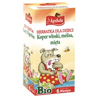 HERBATKA DLA DZIECI - KOPER WŁOSKI, MELISA I MIĘTA PO 6 MIESIĄCU BIO (20 x 1,5 g) 30 g - APOTHEKE