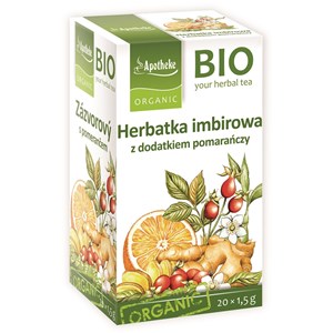 HERBATKA IMBIR - POMARAŃCZA BIO (20 x 1,5 g) 30 g - APOTHEKE