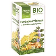 HERBATKA IMBIROWA (CYTRYNA I MIĘTA) BIO (20 x 1,5 g) 30 g - APOTHEKE