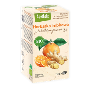 HERBATKA IMBIROWA Z DODATKIEM POMARAŃCZY BIO (20 x 1,5 g) 30 g - APOTHEKE