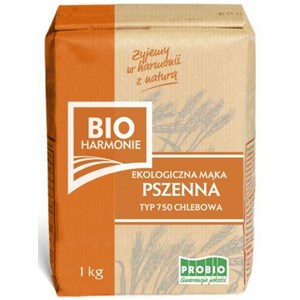 MĄKA PSZENNA CHLEBOWA TYP 750 BIO 1 kg - PROBIO (BIOHARMONIE)