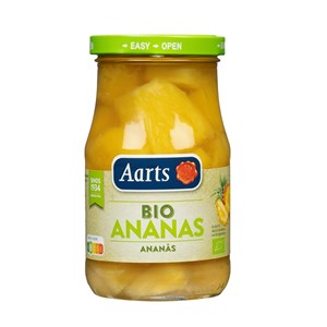 ANANAS KAWAŁKI W LEKKIM SYROPIE BIO 350 g (190 g) (SŁOIK) - AARTS