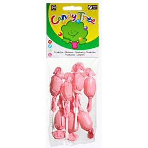 LIZAKI OKRĄGŁE O SMAKU MALINOWYM BEZGLUTENOWE BIO (7 x 10 g) 70 g - CANDY TREE