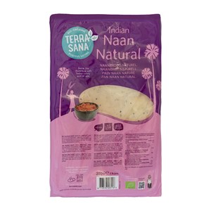 CHLEBEK NAAN BEZ DODATKU CUKRÓW BIO 280 g - TERRASANA