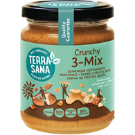 KREM ORZECHOWY CRUNCHY MIX (3 ORZECHY) BIO 250 g - TERRASANA