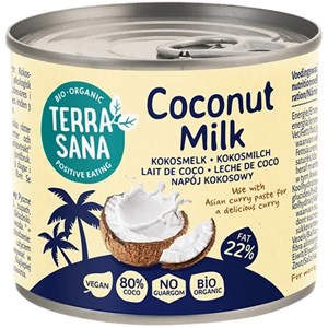 COCONUT MILK - NAPÓJ KOKOSOWY BEZ GUMY GUAR (22 % TŁUSZCZU) BIO 200 ml - TERRASANA