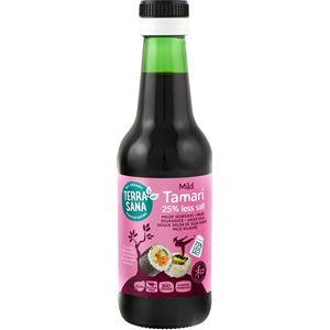 SOS SOJOWY TAMARI ŁAGODNY 25 % MNIEJ SOLI BEZGLUTENOWY BIO 250 ml - TERRASANA