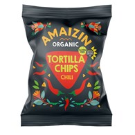 CHIPSY TORTILLA KUKURYDZIANE CHILI BEZGLUTENOWE BIO 75 g - AMAIZIN