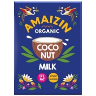 COCONUT MILK - NAPÓJ KOKOSOWY BEZ GUMY GUAR (17 % TŁUSZCZU) BIO 500 ml (KARTON) - AMAIZIN