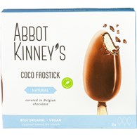 LODY WEGAŃSKIE NA PATYKU KOKOSOWE W POLEWIE CZEKOLADOWEJ BIO (3 x 80 ml) 240 ml - ABBOT KINNEY'S