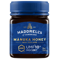 MIÓD MANUKA MGO 261+ UMF 10+ 250 g - HADDRELL'S OF CAMBRIDGE