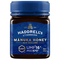 MIÓD MANUKA MGO 570+ UMF 16+ 250 g - HADDRELL'S OF CAMBRIDGE